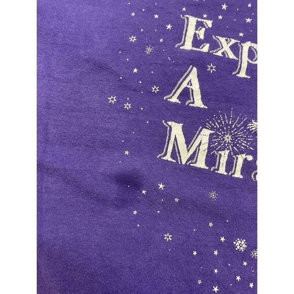 VINTAGE Expect A Miracle Angel 1992 Graphic T-shirt Men Medium 90s Single Stitch - Picture 4 of 10